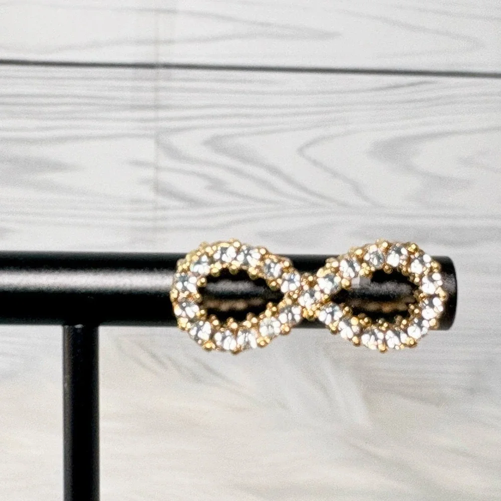 Gold Infinity‎ Stud Earrings